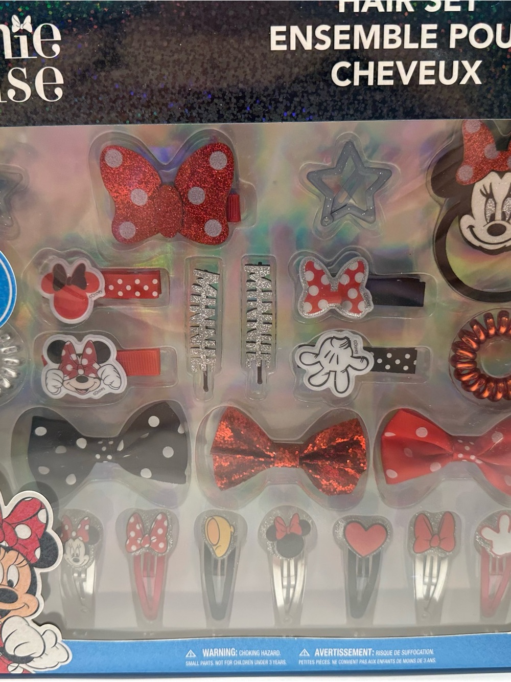 Disney Red & Black Minnie Mouse Hair Clip Set